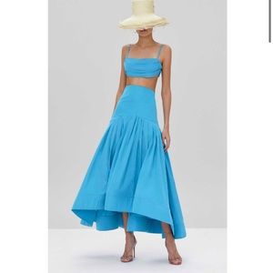 Alexis - Bandeau Top & Midi Skirt (XS)